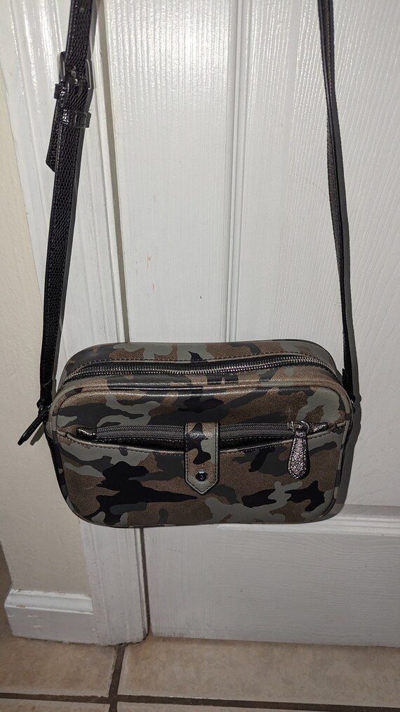 Vintage, GILI, Genuine Leather, Camo, Crossbody Pu