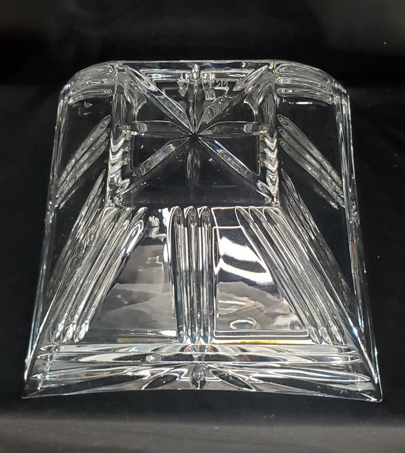 Or Fruit Bowl Signed Mikasa Square Cut Dipping Crystal 5.5 X 3.75 Candy Dip