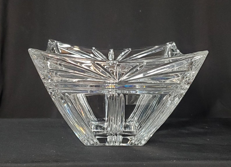 Or Fruit Bowl Signed Mikasa Square Cut Dipping Crystal 5.5 X 3.75 Candy Dip