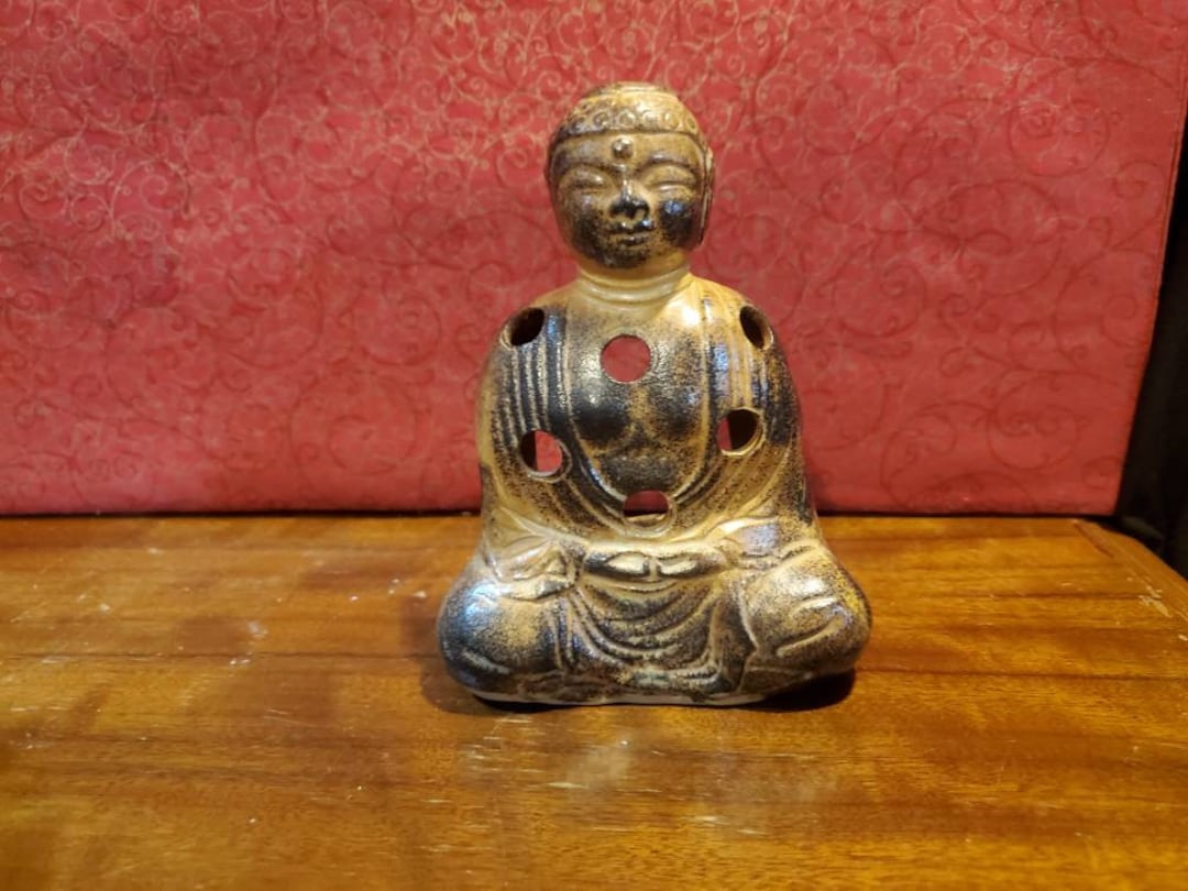 Vintage, Ceramic, Buddha, Made in Japan, Incense Burner, Tealight