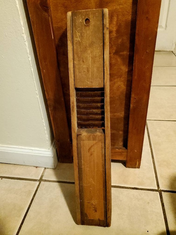 Antique Wooden Mandolin Vegetable Slicer Catawisa Etsy