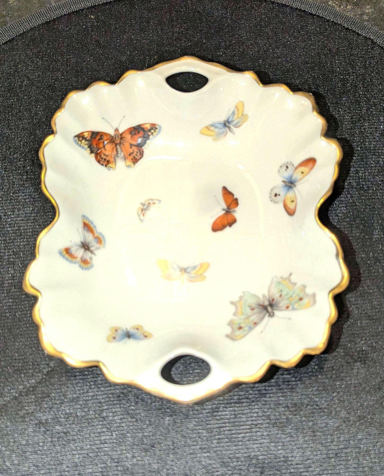DEPOS T.Limoges リモージュ 蝶々　バタフライ DEPOS T.Limoges リモージュ 蝶々 バタフライ Limoges Butterfly Bowl