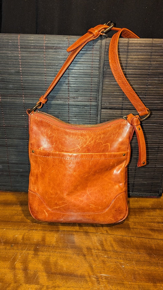 Vintage, Melissa Frye, Burnt Orange Leather, Swin… - image 1
