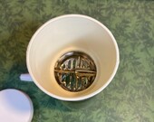 Vintage, Federal Housewares, Nut, Coffee, Spice Grinder Chicago, Illinois 1 -Cream, With White Lid, 6 5 8 quot Tall