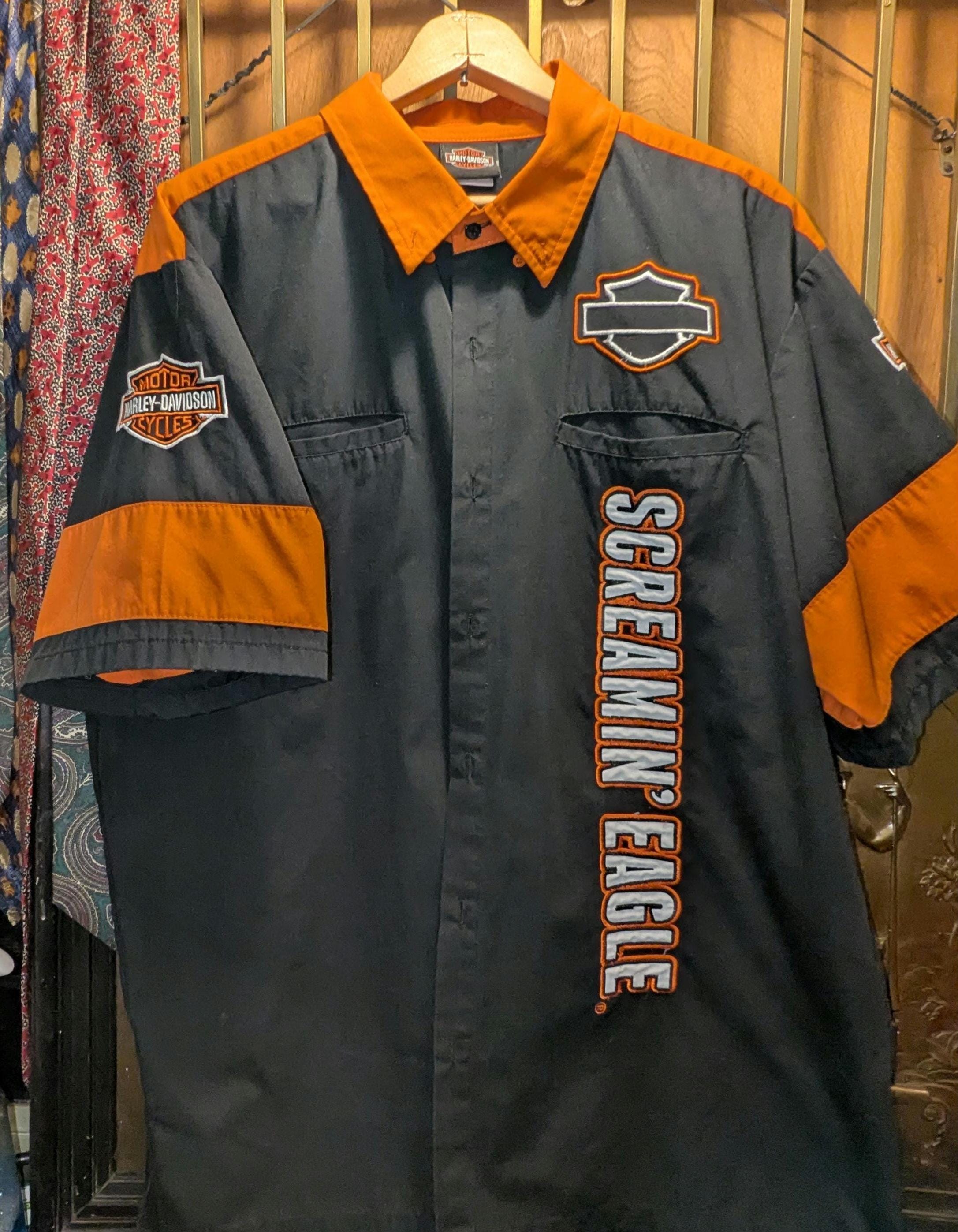 Vintage, Harley Davidson, Screamin Eagle, Button Up, Company