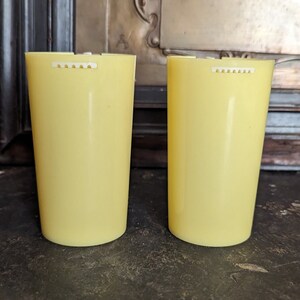 Vintage, Women Of The Moose, Lodge, Club, St. Paul, Yellow, Salt And Peppers, Shakers, 3 5/8&quot; Tall, 2&quot; Wide