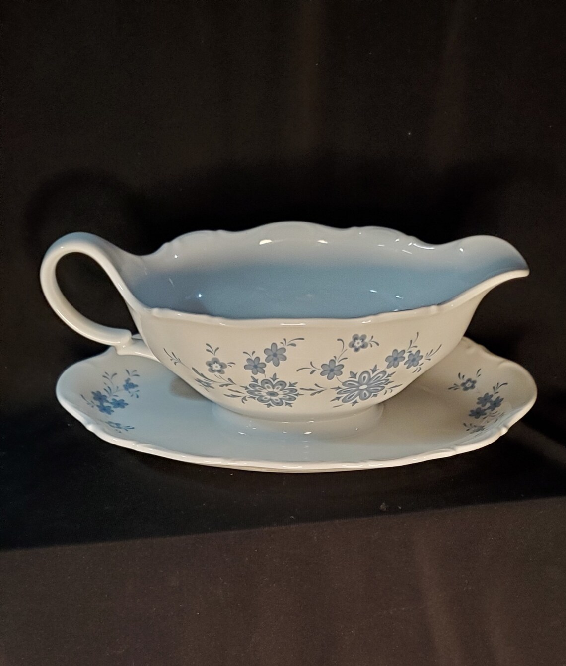 Vintage Gravy Boat With Attached Underplate With the Bavarian Etsy