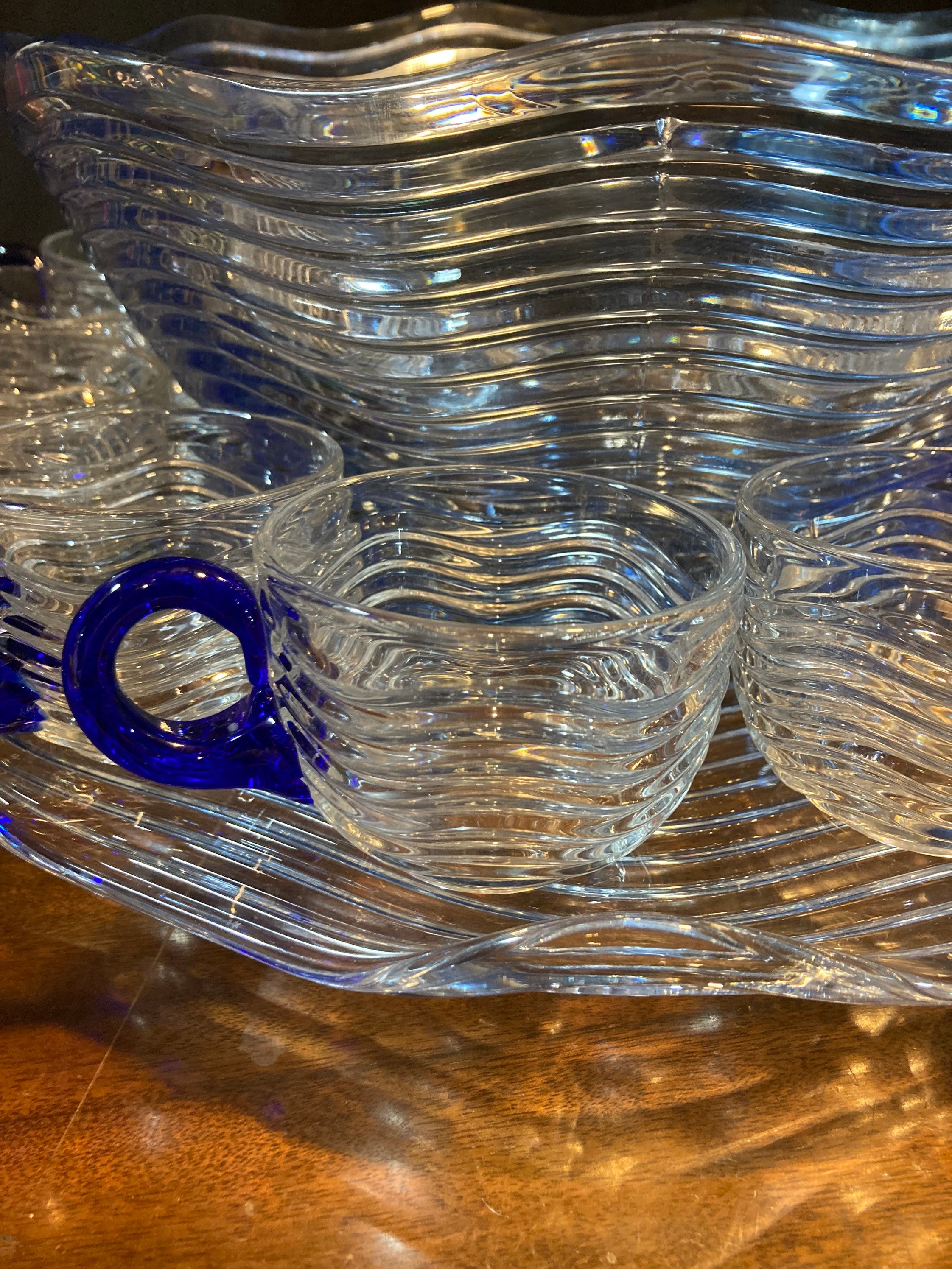 Vintage 1930s 14 Piece Caribbean Blue by Duncan and Miller