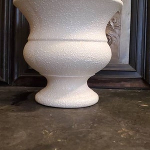 Vintage, MCM, California Originals, Large, Urn Style, Splatter Planter, Cream Color, White, Textured, Splatter Glaze, C-64 2L, 7 1/2&quot; Tall