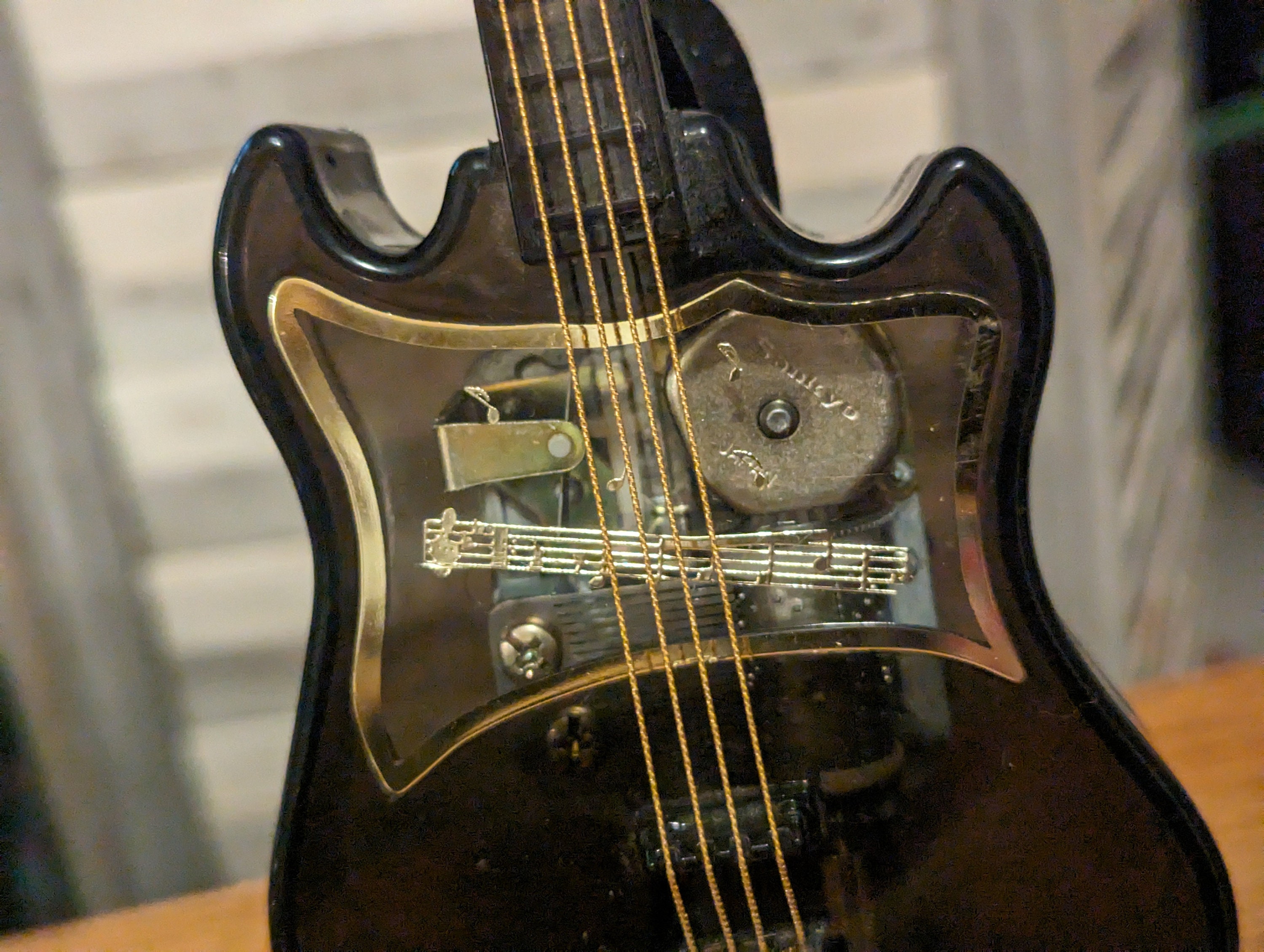 Vintage, by Sankyo, Japan, Stand Up, Bass Guitar, Music Box