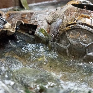 STAR WARS diorama - Darth Vader's Tie Fighter, imitation of water made of epoxy resin!