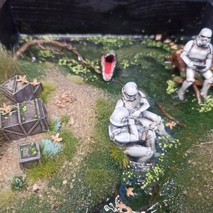 STORMTROOPERS, Star Wars diorama with an alligator