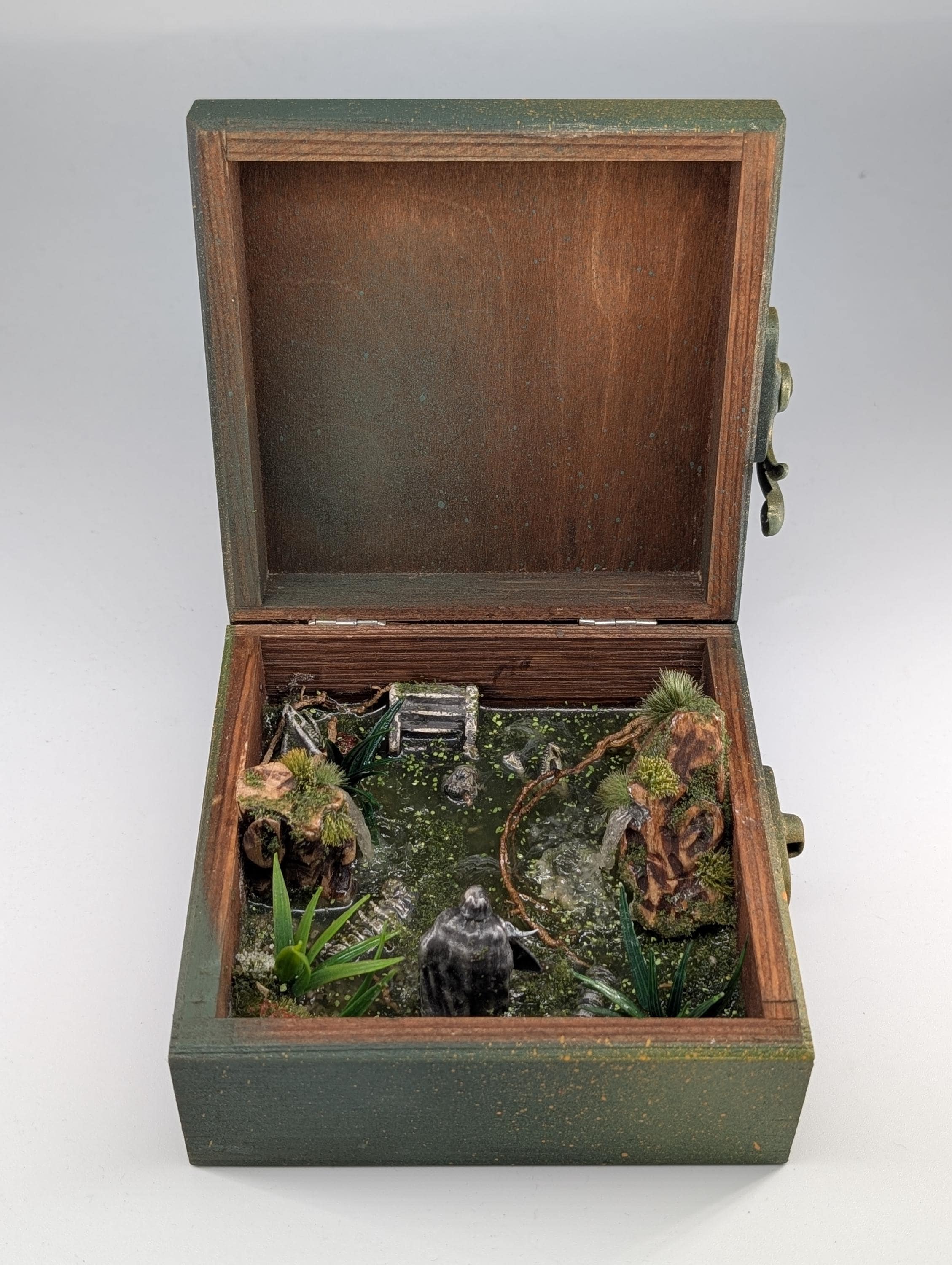 Elden Ring Diorama Handmade Fantasy Scene in Wooden Box Dark Souls Inspired Gift Gamer Collectible