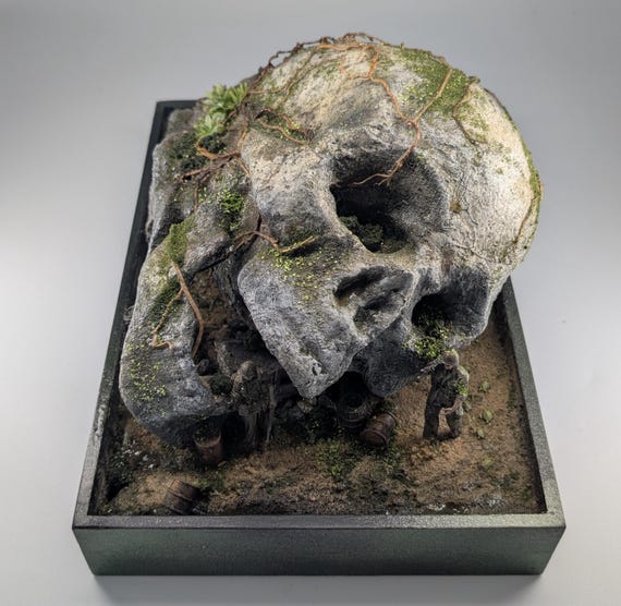 Diorama Skull Island Vietnam War Soldiers | Handmade Military Diorama | Unique Collectible Gift for History & War Movie Fans
