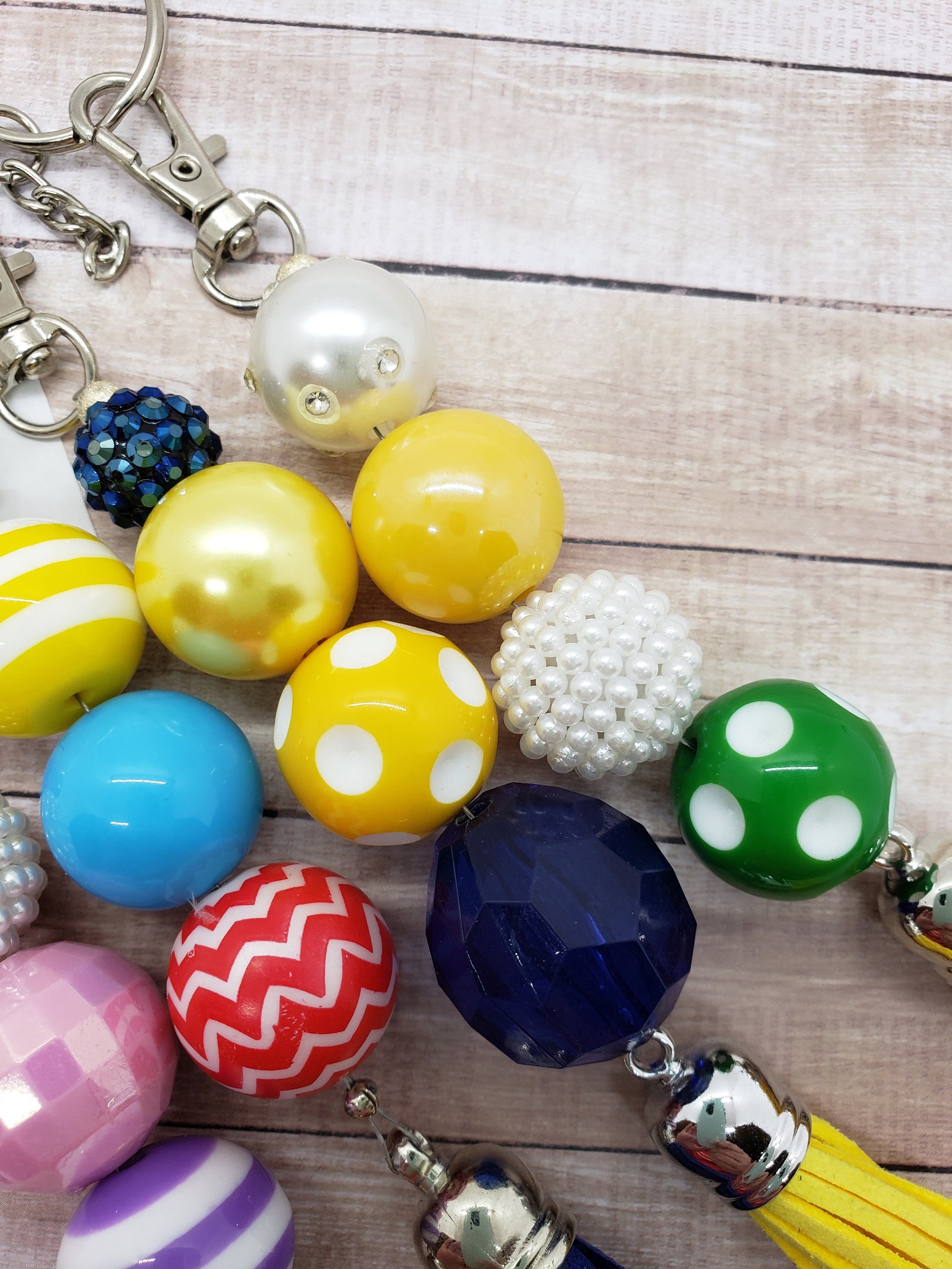 Bubblegum Bead Keychains Bubble Gum Bead Purse Charms Chunky Etsy