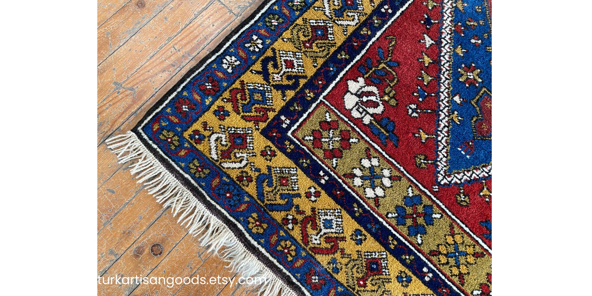 3'x4'10''ft Turkish Area Rug Turkish Carpet From Cappadocia Red&blue Lovely Colors Nomad Rug