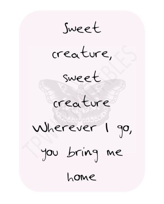 Harry Styles Sweet Creature Lyrics Etsy etsy