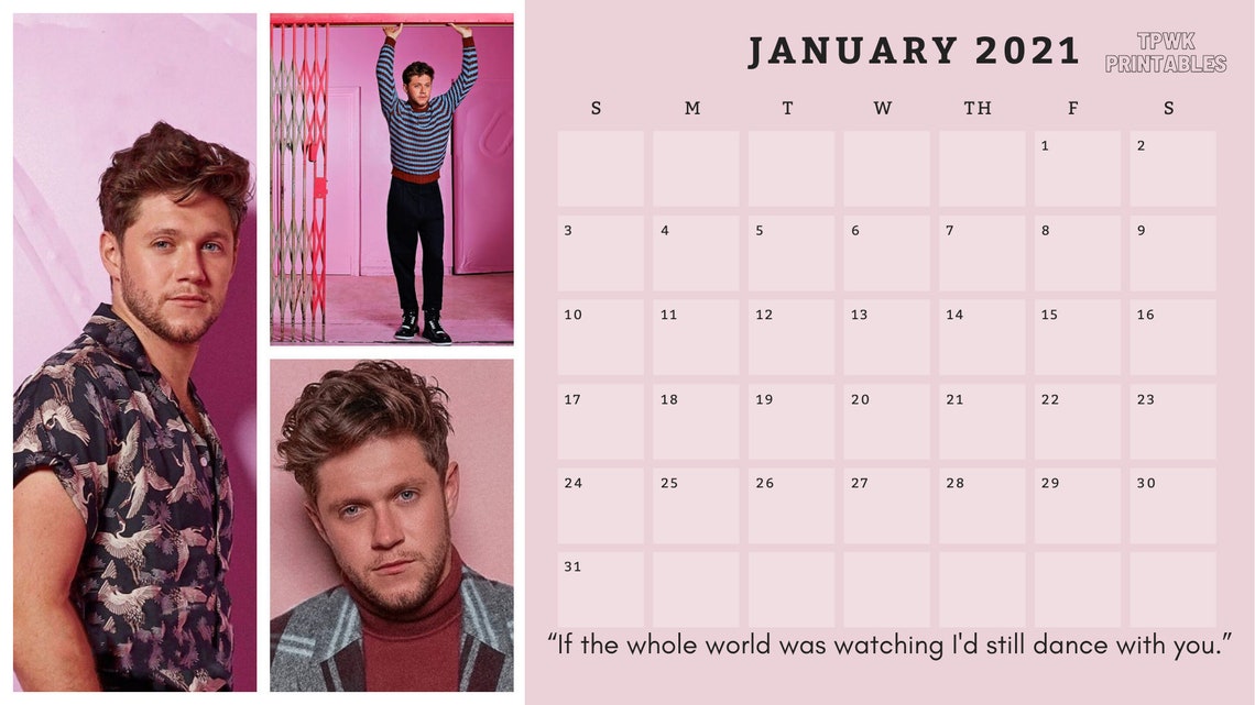 Niall Horan 2021 Calendar | Etsy