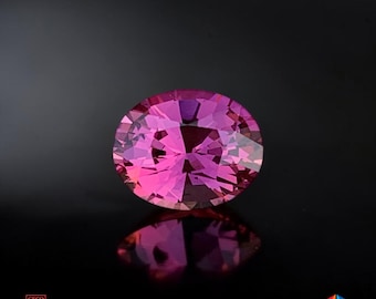 Natural Malaya Garnet 2.74 ct Oval Pink Swiss Gfco Certified Jewelry Gemstone Tanzania