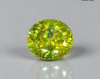 Natural Sphene(Titanite) 2.77 ct Oval Greenish Yellow Jewelry Gemstone Madagascar