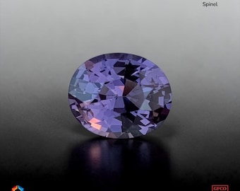 Natural Violet Spinel Gemstone, 2.06 ct Oval, GFCO Certified, No Heat Treatment