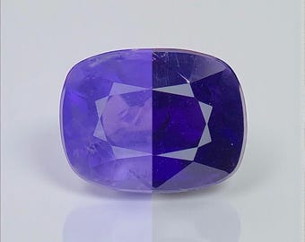 Hackmanita natural de 2,98 ct, piedra preciosa de colección de Afganistán, de color violeta claro a morado oscuro, con fuerte efecto de tenebrescencia.