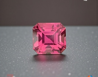 Natural Malaya Garnet 2.66 ct Pink Asscher(Octagon) Swiss Gfco Certified Jewelry Gemstone