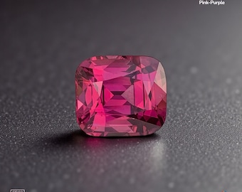 Natural Malaya Garnet 6.64 ct Purple-Pink Cushion Jewelry Gemstone Swiss Gfco Certified