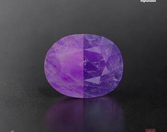 Natural Hackmanite Gemstone: 6.08 ct Oval, Color-Shifting Tenebrescence (GFCO Certified)