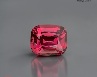 Natural Malaya Garnet 2.86 ct Pink Cushion Jewelry Gemstone Gfco Certified Tanzania