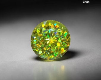 Natural Sphene(Titanite) 2.15 ct Round Green Jewelry Gemstone Madagascar