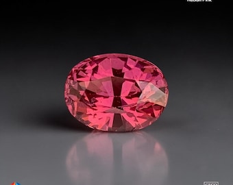 Natural Malaya Garnet 2.77 ct Pinkish Red Oval Gfco Swiss Certifed Jewelry Gemstone Tanzania