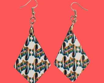 Adult Secret F word design Earrings
