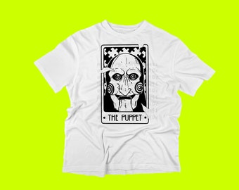 Adult T-Shirt Scary Tarot Card "The Puppet"