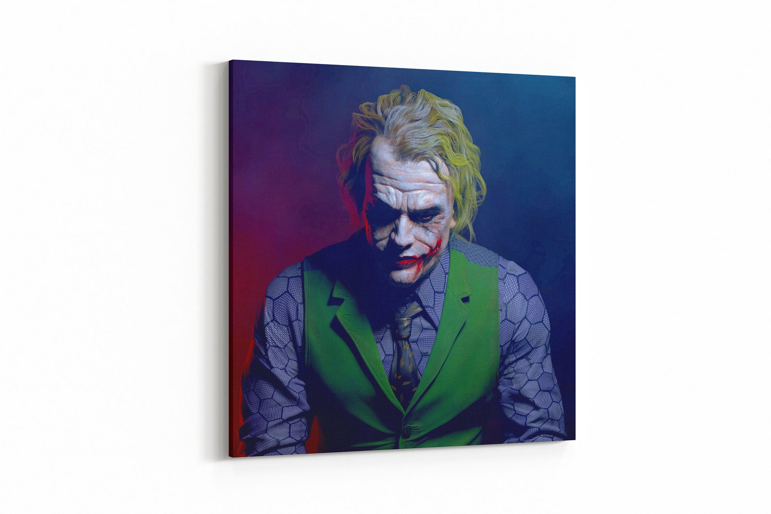Joker / Canvas Wall Art Framed Print Various Sizes Canvas Etsy
