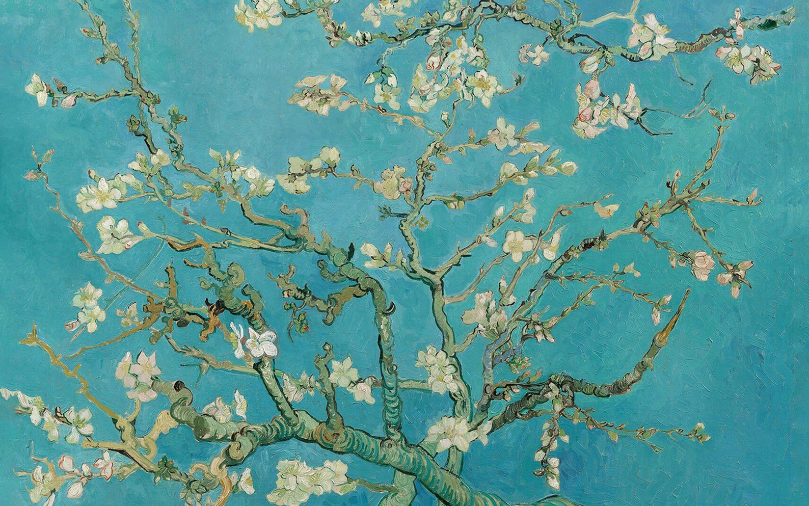 Almond Blossoms Canvas In Living Room