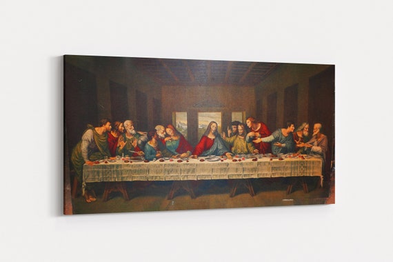 Leonardo da Vinci The Last Supper // Canvas Wall Art Framed | Etsy