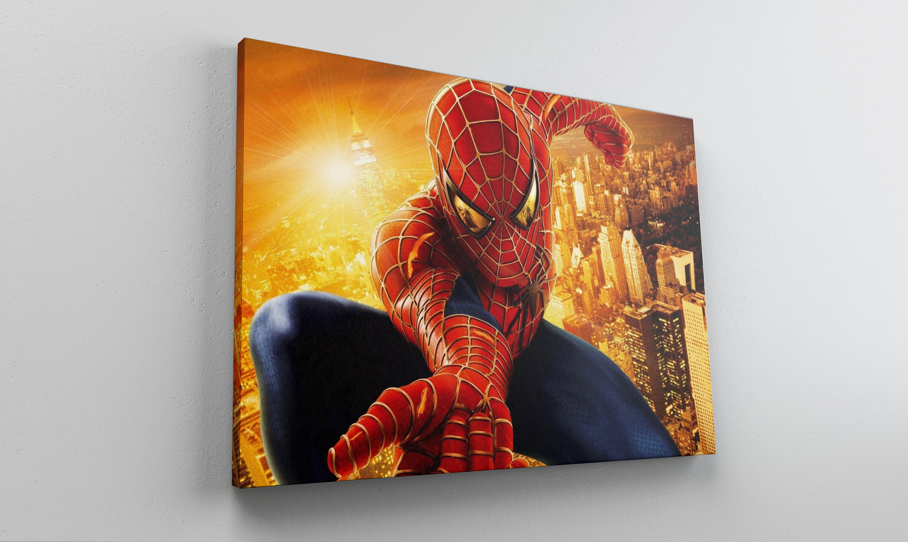 Spiderman Canvas Wall Art Framed Print Various Sizes Etsy