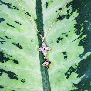 Gold Double Clover Necklace