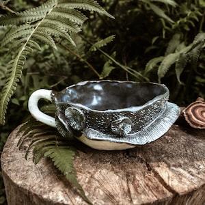 Handmade Ceramic Mug | Textured Coffee Cup, Pottery Drinkware, Rustic, Earthy Dinnerware, Nature Tea Cups, Coral Mug, Ocean Lovers, Corals