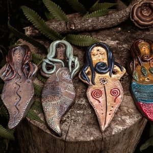 Ceramic Fertility Goddesses Large | Earth Mother Goddess, Venus, Pagan, Wiccan, Altar Statue, Clay Sculpture, Gaia, Manifestation Ceremonies