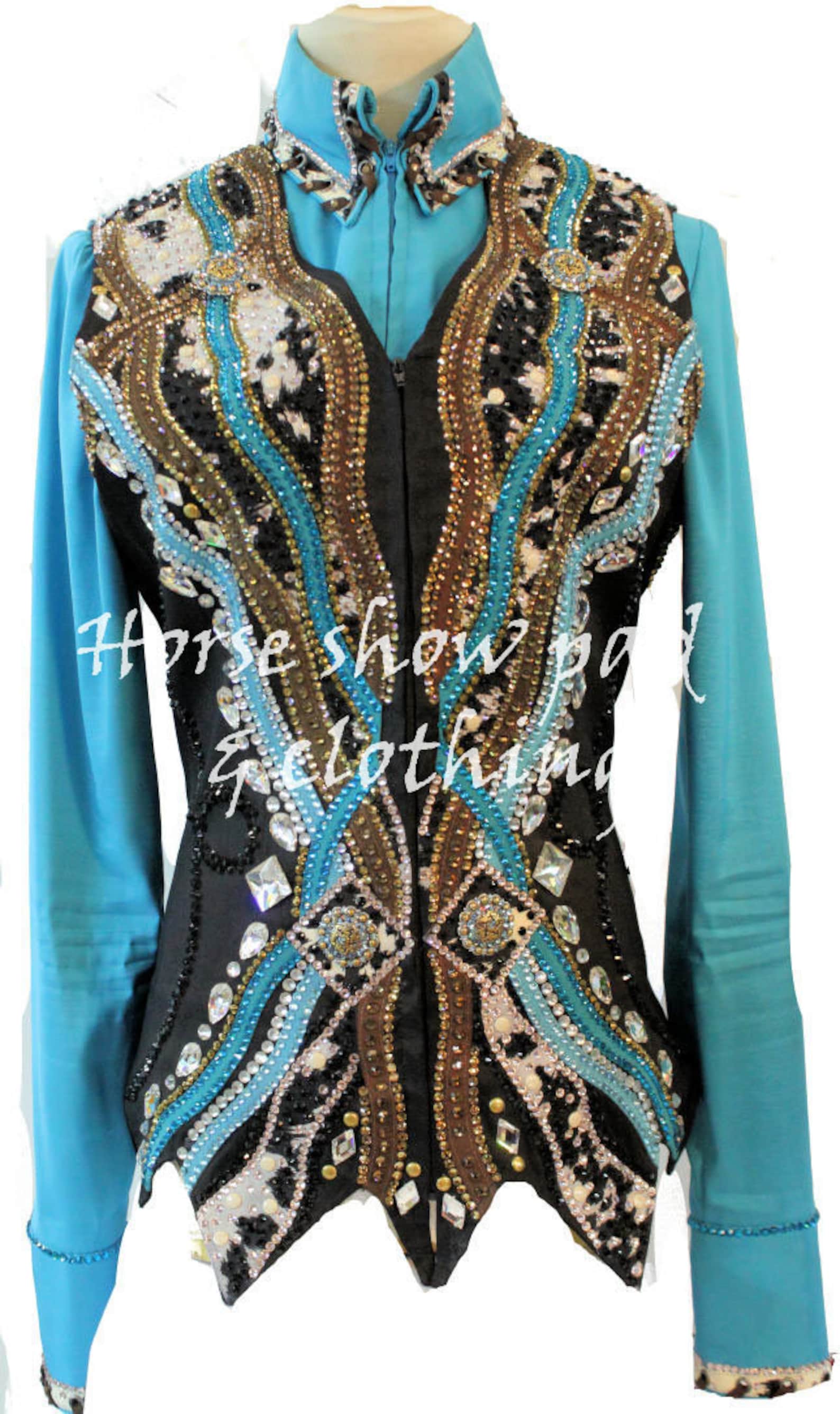 Horsemanship Western Women Show Vest With shirt For Horse Etsy