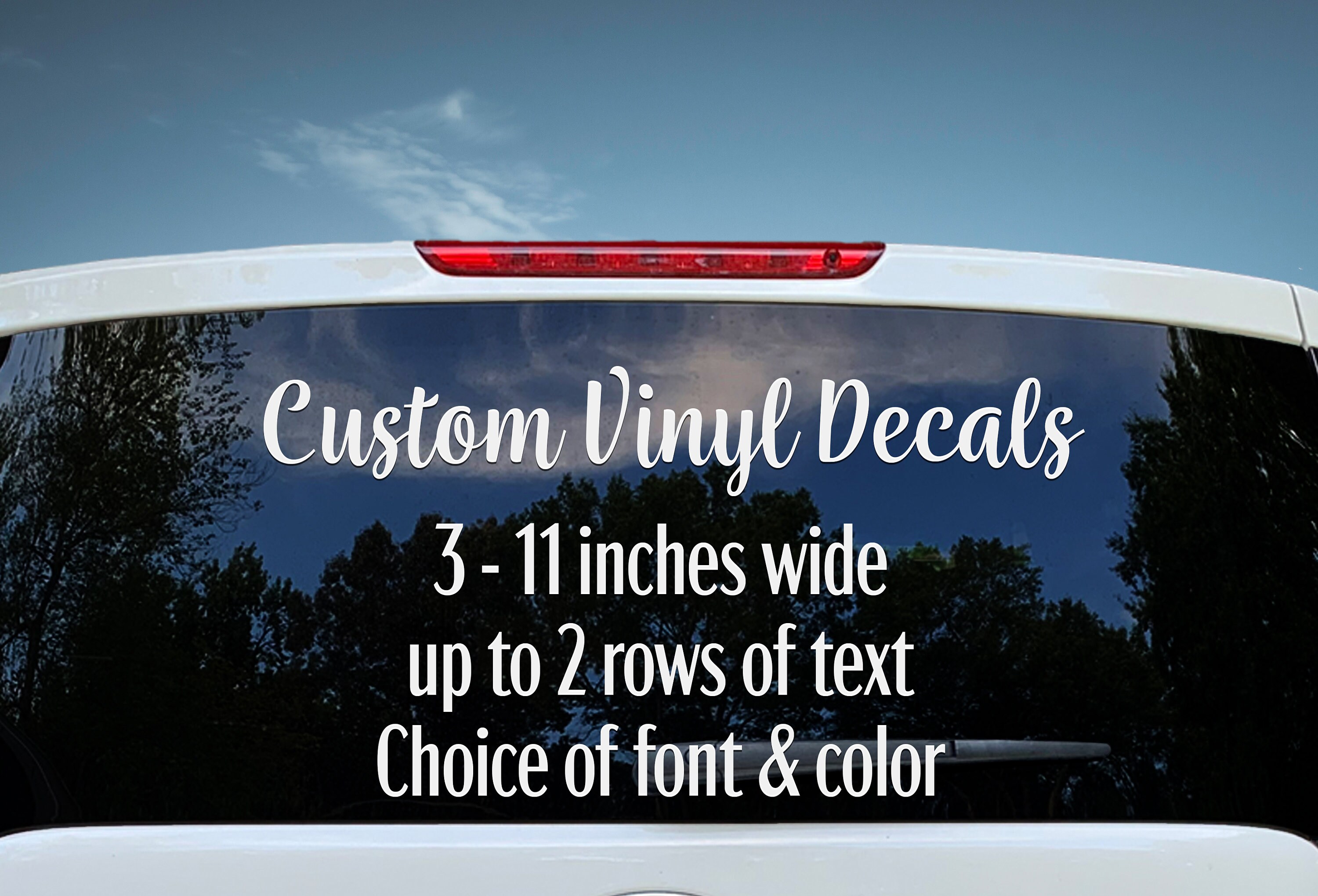 Custom Car Decal name decals commercial decals name Etsy