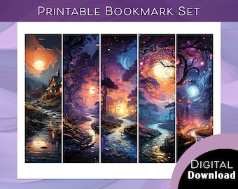 Magical Forest Bookmarks: Enchanted Woods Path (Digital Download)