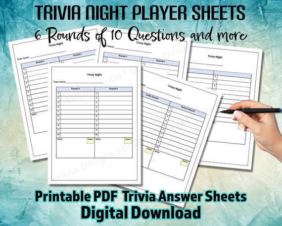 Plan A Quiz Night - Free Quiz Questions