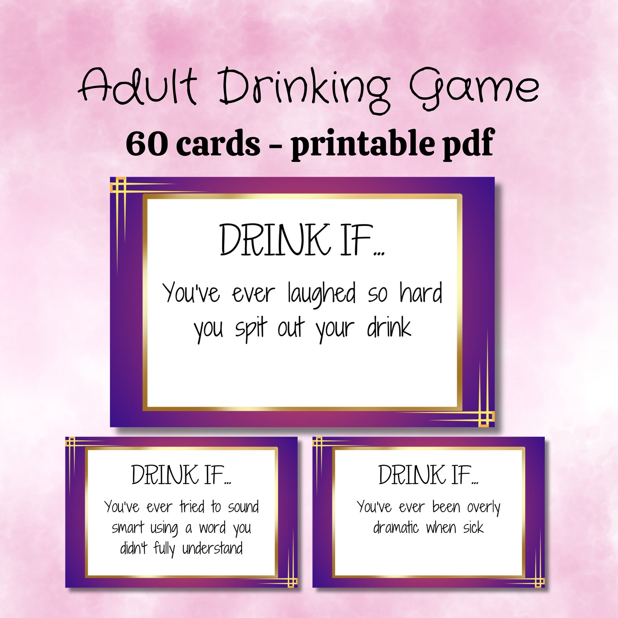 Drinking Game, 60 Printable Game Cards for Adults, Adult Game, Drinking Card Game, Party Game for Adults - Etsy drinking-game-60-printable-game-cards-for-adults-adult-game-drinking-card-game-party-game-for-adults-etsy
