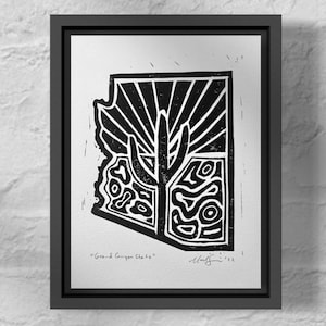 Grand Canyon State - Original Handprinted Linocut