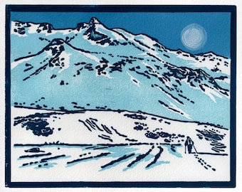 What is Man - Art Print - Giclee&#39; Reproduction from an Original Color Linocut Print