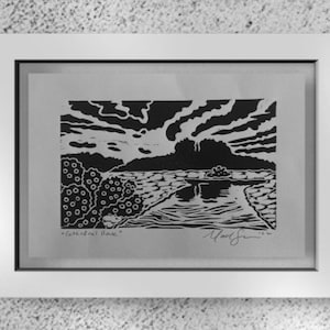 Cathedral Rock - Original Handprinted Linocut