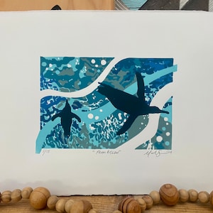 From Below - Original Handprinted Linocut